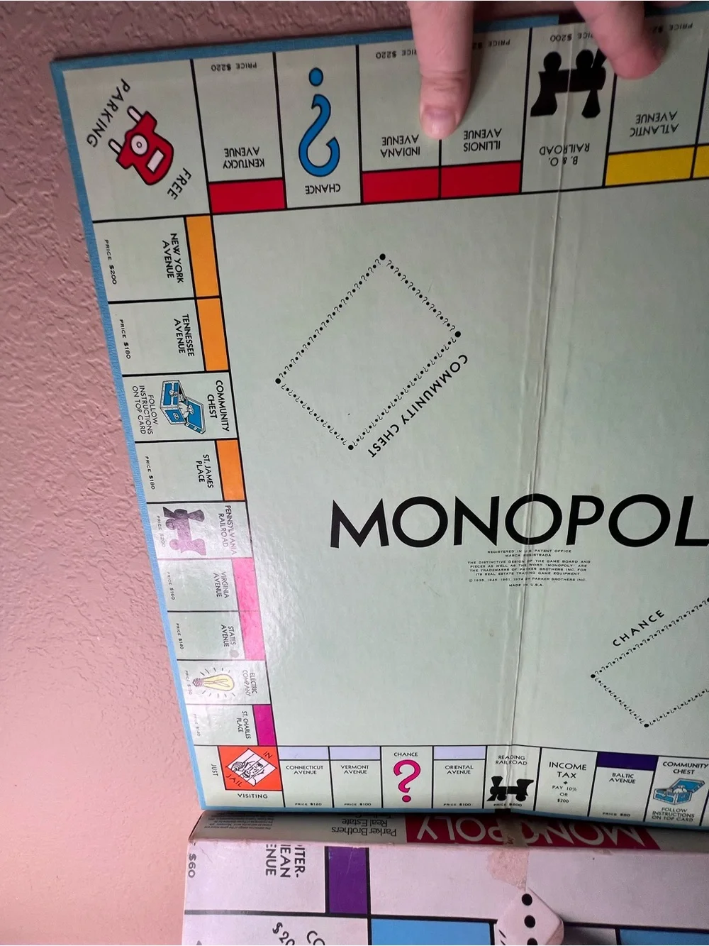 Vintage 1978 Monopoly Board Game, Parker Brothers Classic Set with Metal Tokens